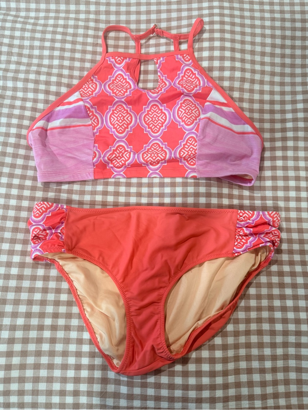 Woman’s Cabana Life Coral and Pink bikini used one time